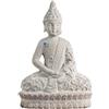STAR STATUA BUDDHA INTERO BIANCO CEMENTO 18,5X10,5XH.27 cm ART.42701