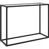 vidaXL Tavolo Consolle Trasparente 100x35x75 cm in Vetro Temperato