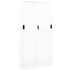 vidaXL Armadio per Ufficio Anta Scorrevole Bianco 90x40x180 cm Acciaio