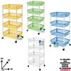 Tontarelli CARRELLO PORTAFRUTTA PORTA VERDURA MITO 4 RIPIANI IN PLASTICA CON RUOTE 4 COLORI