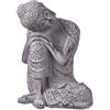 STAR STATUA BUDDHA INTERO BIANCO CEMENTO 18X15XH.24 cm ART.63586