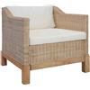vidaXL Poltrona con Cuscini in Rattan Naturale