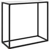 vidaXL Tavolo Consolle Bianco 80x35x75 cm in Vetro Temperato