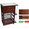 MAS LEGNO Carrello Cucina Salvaspazio con Cassetto + Portabottiglie 3 Cestini Portafrutta