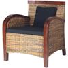 vidaXL Poltrona in Rattan Intrecciato a Mano
