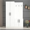 Armadio Ingresso 120x37x180 Con Ganci Appendiabiti Dante Bianco