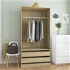 vidaXL Armadio Rovere Sonoma 100x50x200 cm in Legno Multistrato