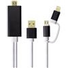 BES Cavo mhl 2 in 1 micro usb a hdmi 1080p hdtv collegamento tv a smartphone