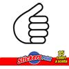 STICKER ADESIVO - OK HAND - PVC - tuning auto decals hand mano