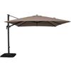 Cosma OMBRELLONE GIARDINO DECENTRATO TELO PARASOLE TAUPE 3X4 ANTIVENTO MOD. NETTUNO