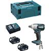 Makita avvitatore ad impulsi dtw251rmj (2 x 4,0 ah + dc18rc + makpac 2) 0088381