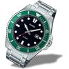 Casio Orologio CASIO Diver MDV-107D duro uomo collection nero verde cinturino acciaio