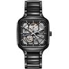 Rado Orologio Rado True Square Automatic Open Heart R27086152 Watch Ceramica Nero