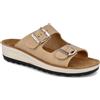 FLY FLOT 42G64 4C BEIGE CIABATTE PANTOFOLE ESTIVE DONNA MADE IN ITALY, DUE FIBBI