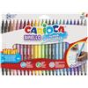Carioca Pennarelli Birello doppia punta media e fine, colori assortiti, busta da 24 pezzi