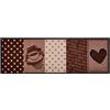 Zala Living Cook & Clean, tappeto a pelo corto, antiscivolo, lavabile, per corridoio, cucina, soggiorno, marrone, 50 x 150 cm