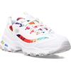 Skechers Scarpe da Ginnastica da Donna D'Lites Summer Fiesta, Bianco Bianco Trubuck Multi Mesh Bianco Trim Wmlt, 35 EU