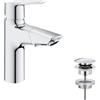 Grohe QUICKFIX Start Miscelatore Monocomando per Lavabo, per famiglia, Taglia M, Cromo, con doccetta estraibile, Strumento di Installazione Incluso, 24205003