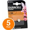 Duracell 5 PILE DURACELL LITHIUM 3v 1/3N - DL1/3N BATTERIA Pile a LITIO Batterie