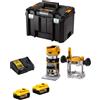 DeWalt Fresatrice DeWALT DCW604P2T (2 x 5,0 Ah + DCB115 + TSTAK VI)