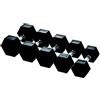 Toorx Set Coppie Manubri Esagonali Gommati Da 2,5 A 25 Kg Nero