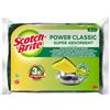 Scotch-Brite Spugna Abrasiva Salvadita Classic - Confezione da 4 Pezzi - In Cellulosa Super Assorbente - Per Uso Intensivo in Cucina e Pulizie Difficili