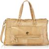 PIECES PS Totally Royal Leather 17060398 - Borsa da Donna con Manico, 48 x 31 x 14 cm (Larghezza x Altezza x profondità), Beige Nature, 48x31x14 cm (B x H x T)