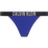 Calvin Klein Slip Bikini Brasiliana Donna a Costine, Blu (Midnight Lagoon), M