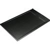 Ideal Standard - Ultra Flat S i.life, Piatto doccia rettangolare 120x90 in resina, Piletta di scarico lato corto, Finitura opaca effetto pietra, Nero opaco