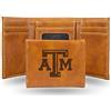 Rico Industries NCAA - Portafogli pieghevole con incisione laser, colore: marrone, LETRI130201BR, Marrone, 5.75 x 7-inches