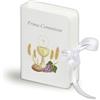 Mareli KIT 4 Portarosario con Rosario Decina Incluso Ideale come Bomboniera 4 scatoline cm 7x5,5x1, calice comunione