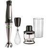 Braun Frullatore ad Immersione Elettrico 1000W + Accessori Nero Silver MQ 7025 X