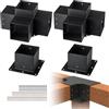 VEVOR Kit Staffe per Pergola 15x15 cm Supporto per Pali in Legno da Carpenteria 2 Staffe Angolari a 4 Vie 2 Basi per Travi Fai da Te per Gazebo, Pergolati da Patio, Cabine, Kit Staffe per Pergola 4 pz