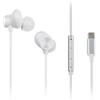 Panasonic RP-TCM225DEW Auricolari USB-C, Auricolari In-Ear, Cuffie con Cavo con Microfono e Telecomando Integrati, Bassi Potenti, Taglia Personalizzabile, Cavo da 1,2m, Bianche