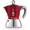 Bialetti Caffettiera Alluminio 6 Tazze MOKA INDUCTION Cromo e Rosso 0006946 NP