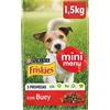 Friskies Purina Vitafit Mini Menù per Cane Piccolo, Mini Adulto con Bue, 6 Sacchetti da 1,5 kg