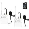 NEEWER Microfono Lavalier a Bavero, 2pz Mic Lav Omnidirezionale Condensatore Cablato con Clip Compatibile con Rode Wireless GO II DJI Wireless Mic Trasmettitore per Palco YouTube Video Stream Live,CM5