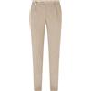 Barbati - Pantalone beige Vyto a righe in cotone tasca a filo con pence per uomo