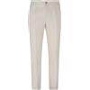 Barbati - Pantalone beige Berry in lino tasca a filo con elastico in vita e lacc
