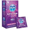 Skins Sexual Health Confezione multipla di preservativi extra large, sicuri con un aspetto naturale che si sente come vera pelle, confezione da 16