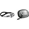 PETZL Swift RL Torcia A Fascia Bacca, Grigio LED Unisex-Adult, Black, Standard & Sacca Porta Lampada Frontale Poche Tikka 2, Grigia