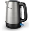 Philips Bollitore Elettrico - 1,7 L, Coperchio a Molla, Spia Luminosa, Acciaio, Philips