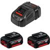 Bosch GAL 1880 CV caricabatterie e 2x GBA 18V 5,0 Ah Mod. 1600A00B8J EAN 3165140