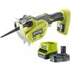 Ryobi SEGA ELETTRICA SEGHETTO A GATTUCCIO PER POTATURA POTA RAMI ELETTRICO + BATTERIA
