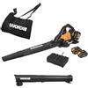 WORX WG583E 36V (40V MAX) - Soffiatore/aspiratore a doppia batteria, colore: ner