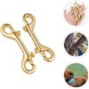 2 Pcs Fibbia Doppio Gancio Moschettoni Per Guinzaglio Animali Domestici Cani