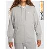 Nike FELPA MAGLIA NIKE CLUB CAPPUCCIO E FULL ZIP FN3884-063 - col. grigio