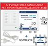 Edision Centralino Antenna Tv Amplificatore Segnale Da Interno UHF Con Splitter 4 Uscite