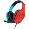 Trust GXT 416S Zirox Auricolare Cablato A Padiglione Gaming Nero, Ciano, Rosso