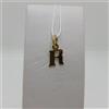 CIONDOLO MEDAGLIA IN ORO GIALLO 18KT 750 1,1 GRAMMI LETTERA R